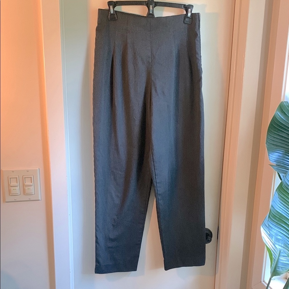 Briggs Petite Charcoal Gray Tailored Trousers